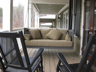  porch bed, hanging bed, swing bed, bed for porch, atlanta porch bed